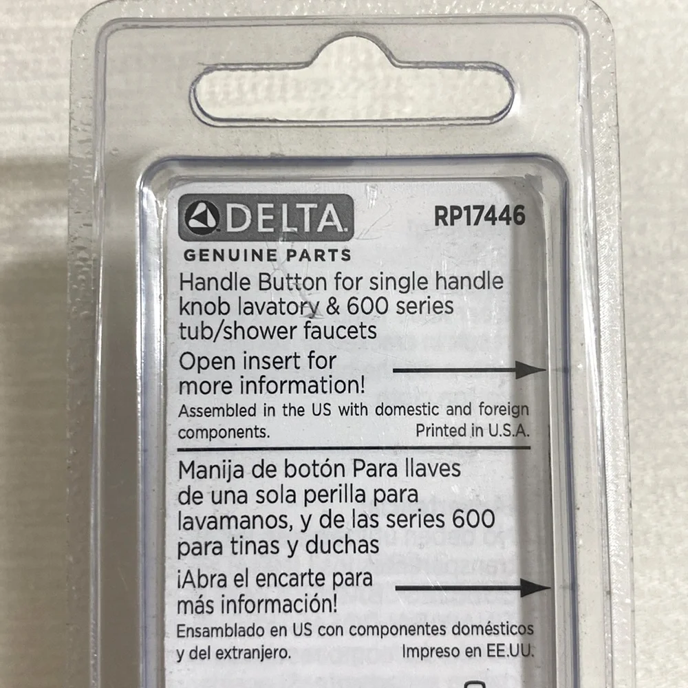 Lot of 5--DELTA Handle Button for Single Handle Knob Lavatory, Tub & Shower